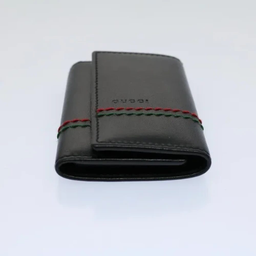Gucci Vintage Pre-owned Leather wallets Black Dames