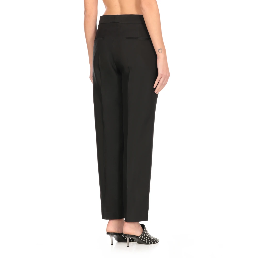 Jil Sander Zwarte op maat gemaakte broek met zakken Black Dames