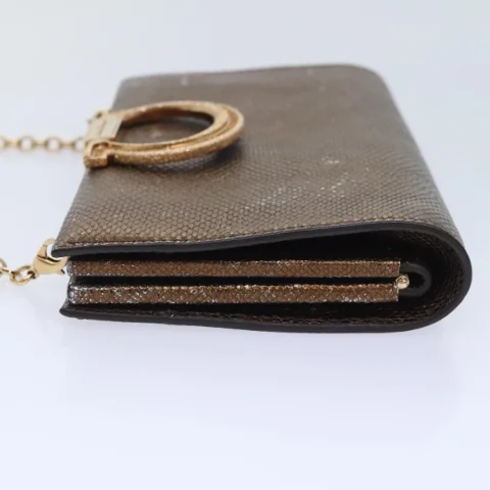 Salvatore Ferragamo Pre-owned Leather shoulder-bags Brown Dames