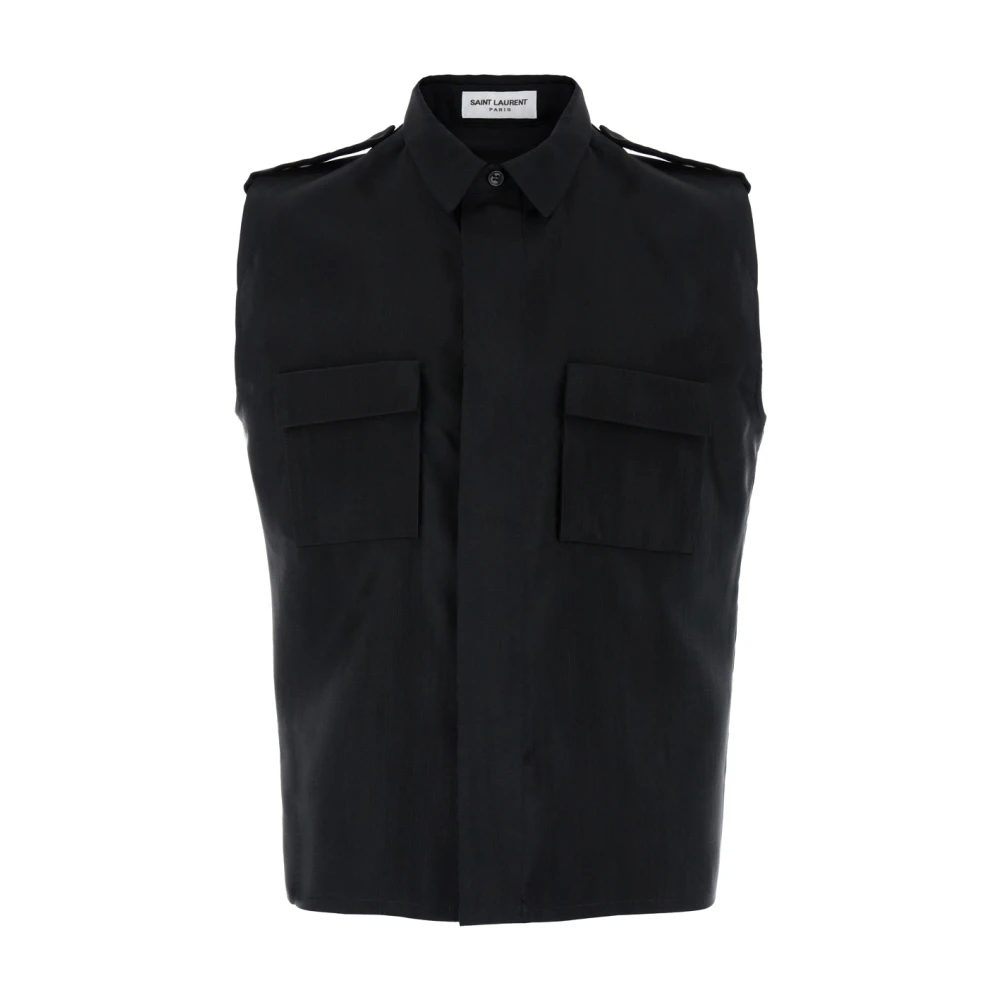 Saint Laurent Zwarte Shirts Look 21 Black Heren
