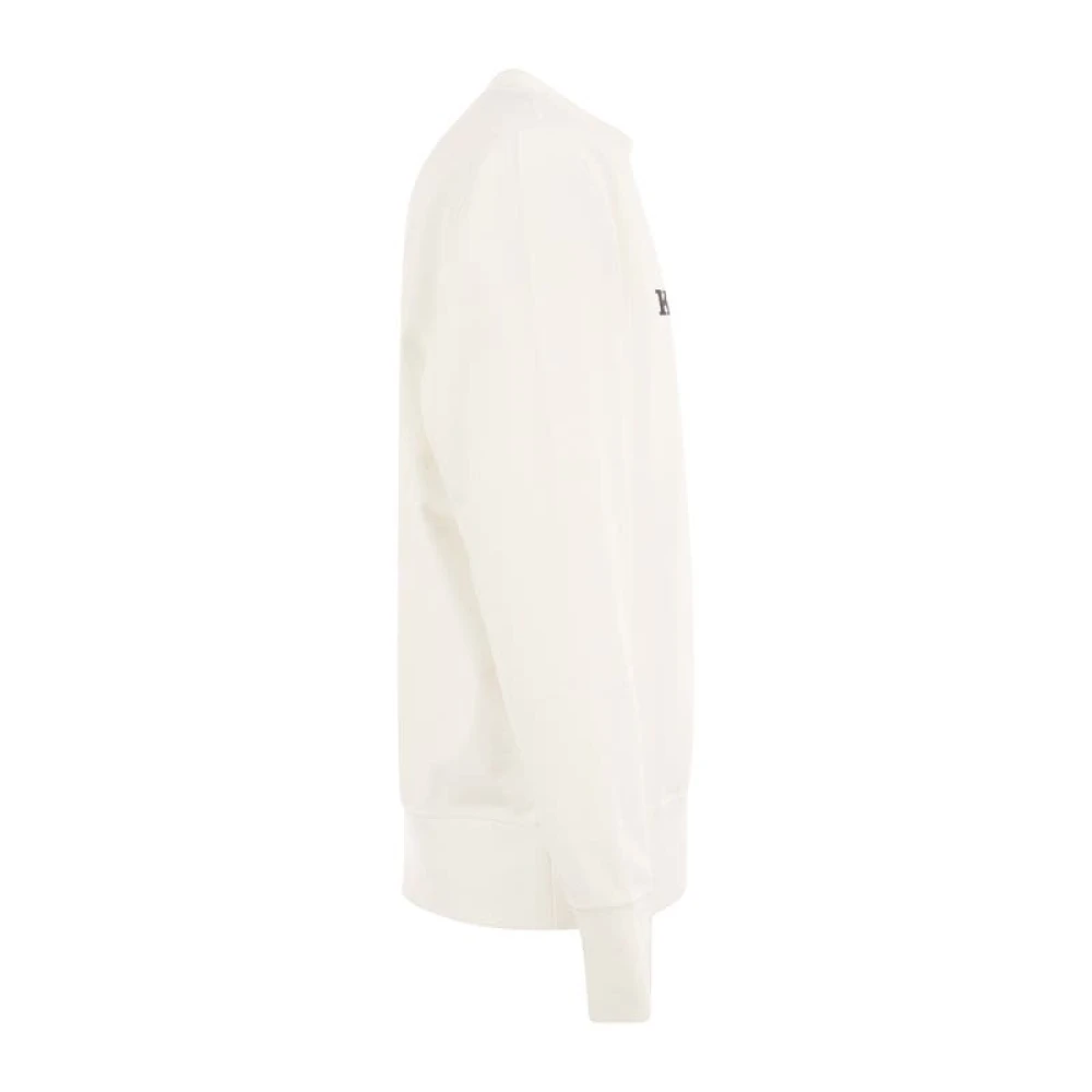 Kiton Katoenen crewneck sweatshirt met logo White Heren