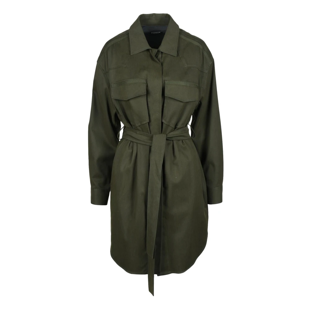 Dondup Lyocell Elastaan Damesjurk Green Dames