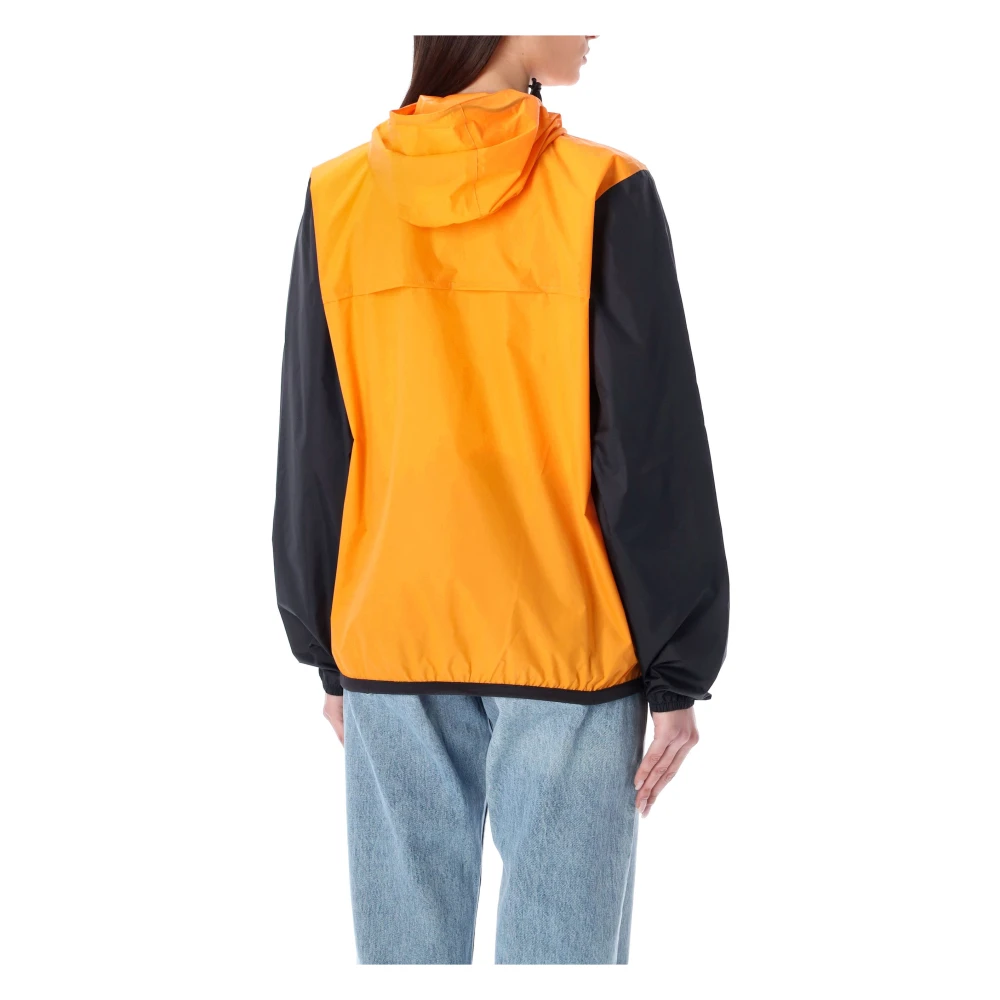 Comme des Garçons Bicolor Waterdichte Hoodie Oranje Zwart Orange Dames