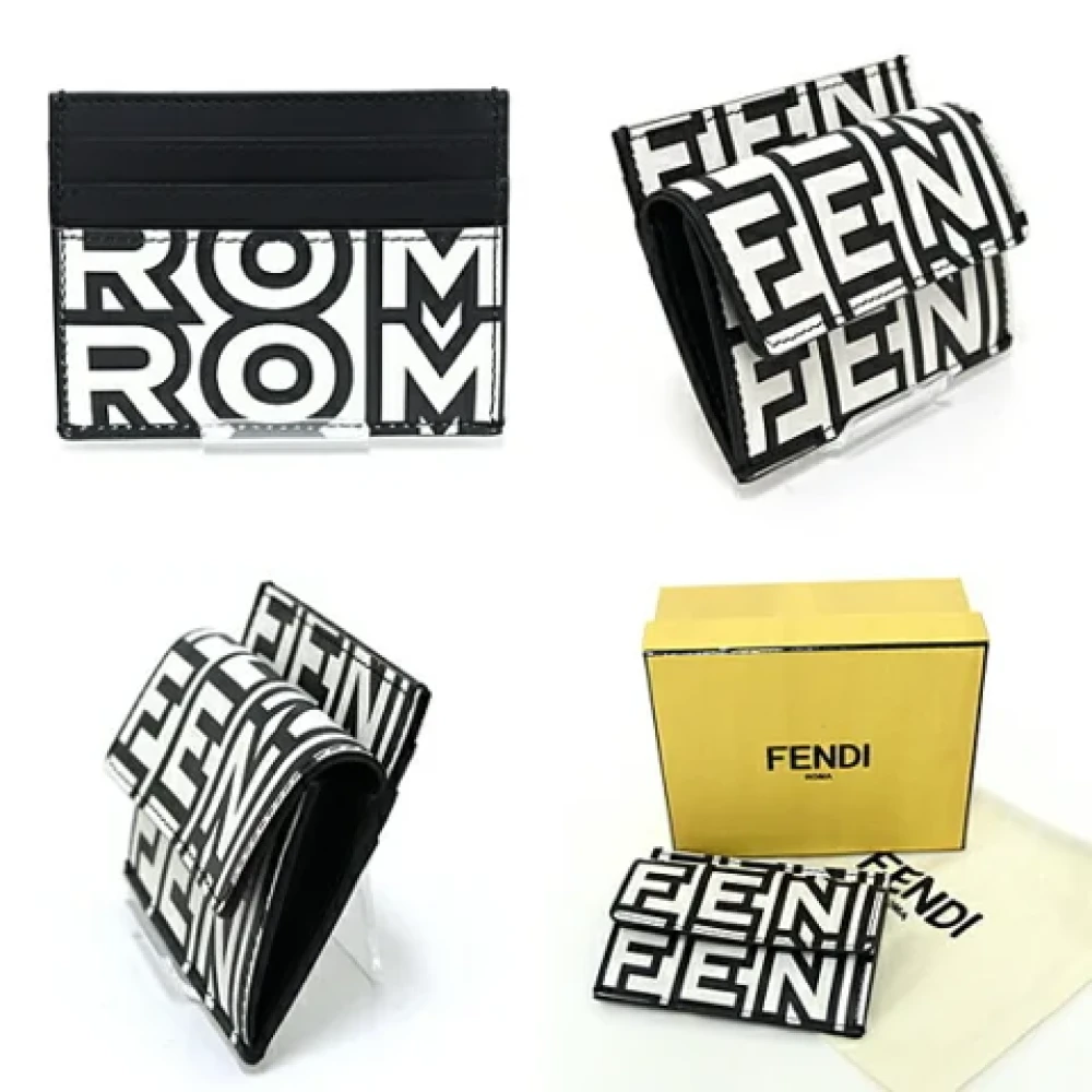 Fendi Vintage Pre-owned Leather wallets White Dames