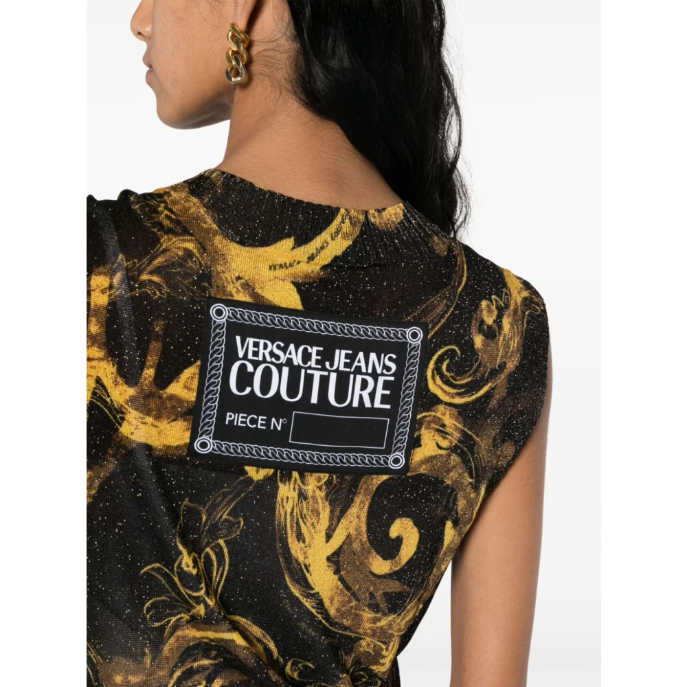 Versace Jeans Couture Zwarte Sweatshirts voor Vrouwen Multicolor Dames