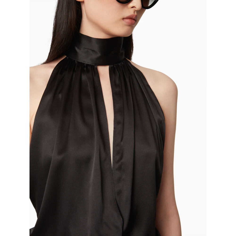 Nina Ricci Halterjurk MET Strik Black Dames