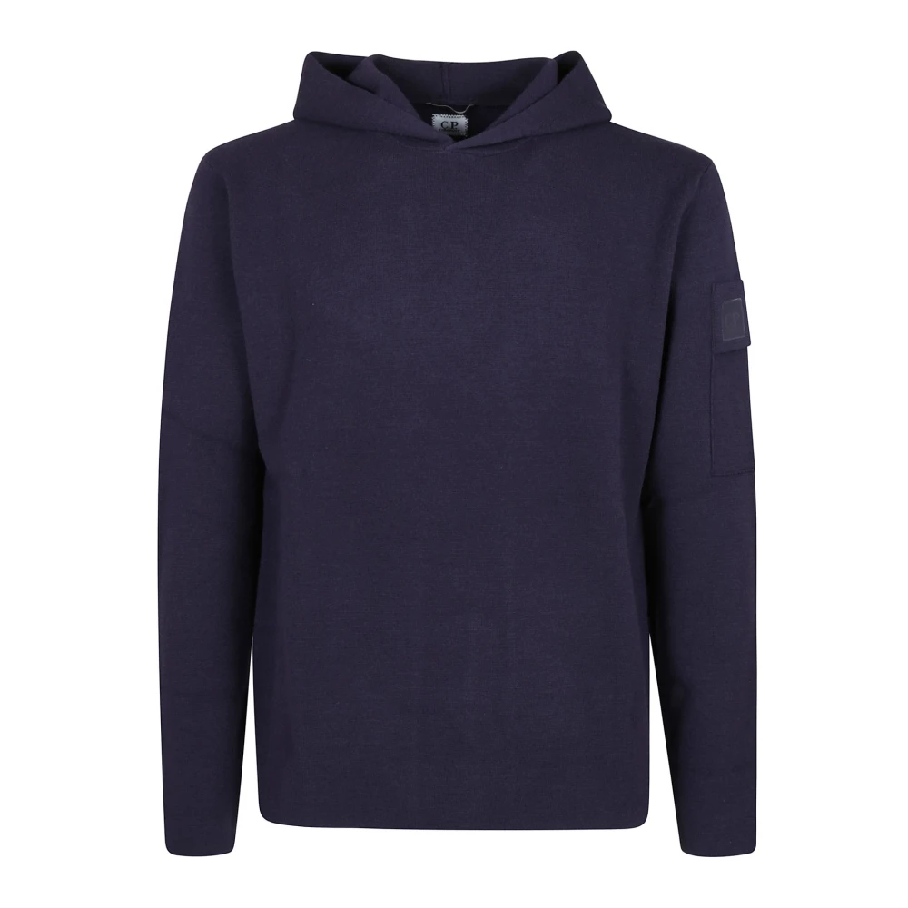 C.P. Company Gebreide Hoodie voor Stijlvolle Look Blue Heren
