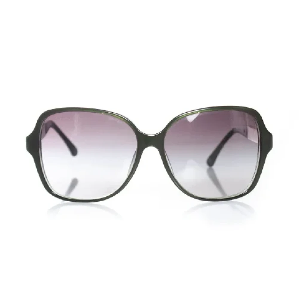 Chanel Vintage Pre-owned Plastic sunglasses Green Dames
