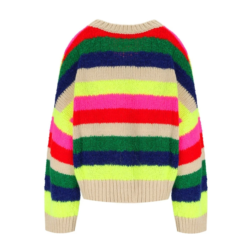 Essentiel Antwerp Multicolor Geometrische Crewneck Trui Multicolor Dames