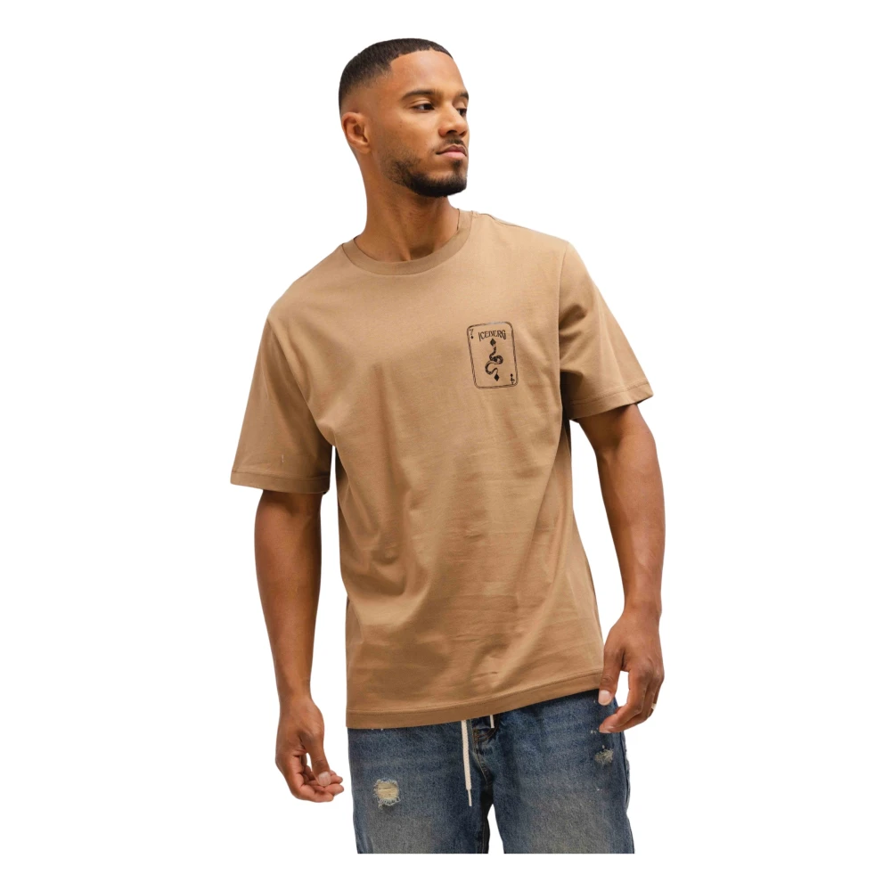 Iceberg Bruin Heren 5D T-shirt Stijlvol Brown Heren