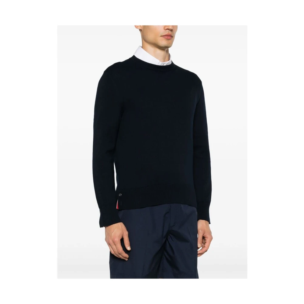 Thom Browne Blauwe Gebreide Trui Blue Heren
