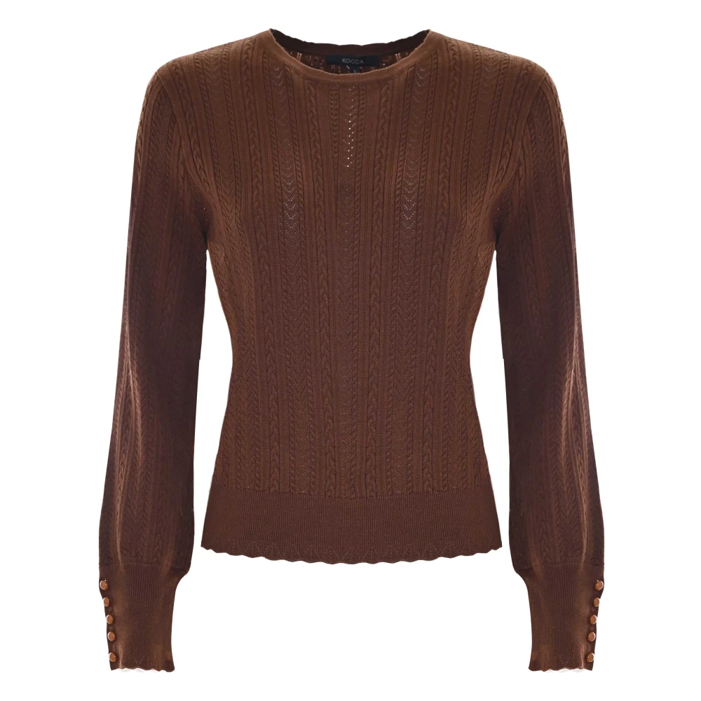 Kocca Trui met knoopmanchetten Brown Dames