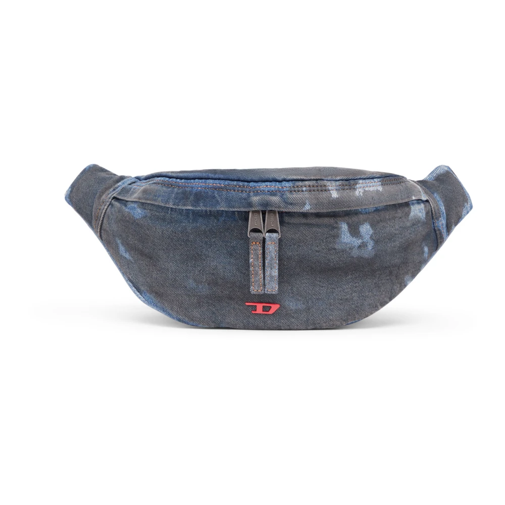 Diesel Rave Beltbag Belt bag in coated denim Blue Unisex