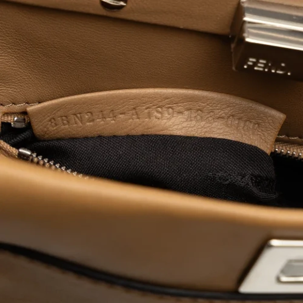 Fendi Vintage Pre-owned Leather crossbody-bags Brown Dames