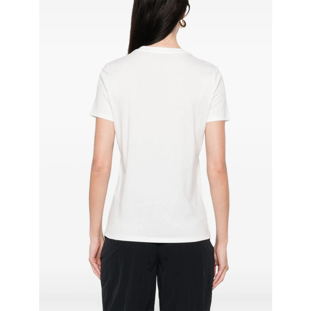 Elisabetta Franchi Wit T-shirt met Logoprint NorHeren Pasvorm White Dames