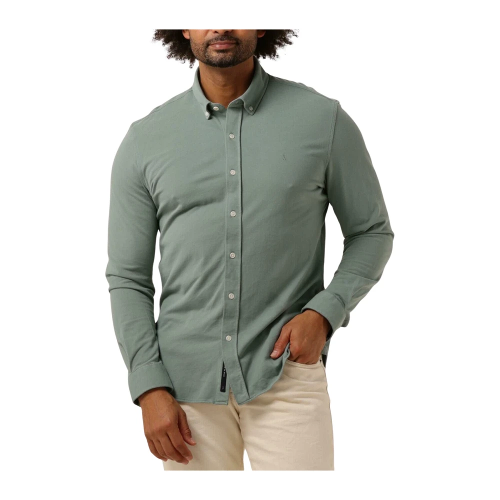 BUTCHER OF BLUE Heren Overhemden Robbins Clean Pique Shirt Groen