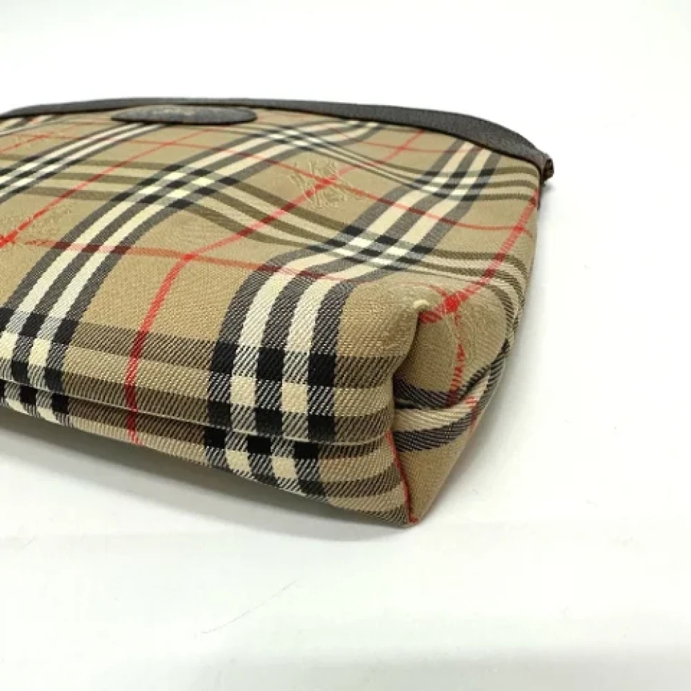 Burberry Vintage Pre-owned Fabric pouches Beige Heren