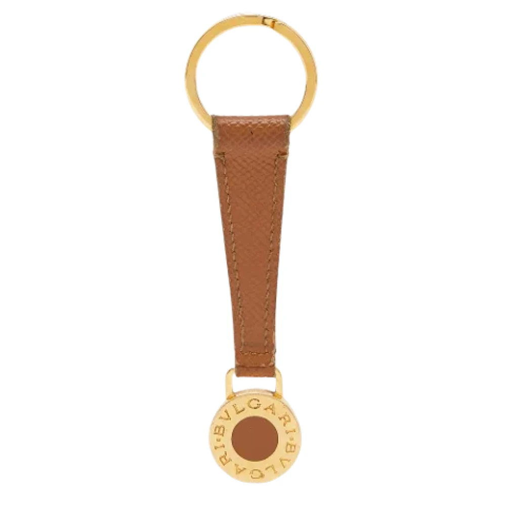 Bvlgari Vintage Pre-owned Leather key-holders Beige Dames