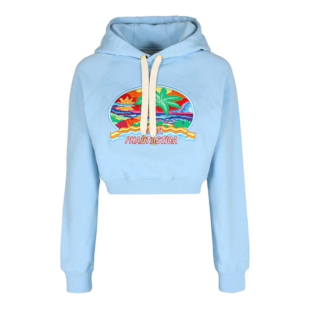 Casablanca Women's Blue Hoodies, L, Felpa