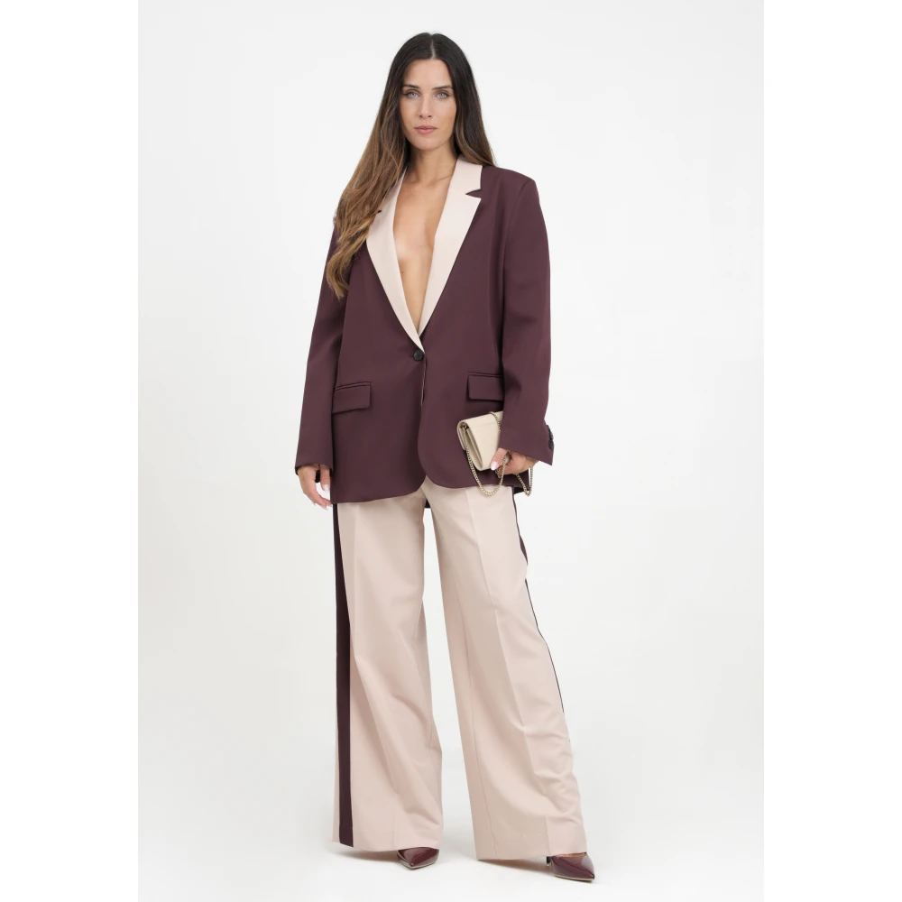 ViCOLO Elegante Roze Palazzo Broek Pink Dames