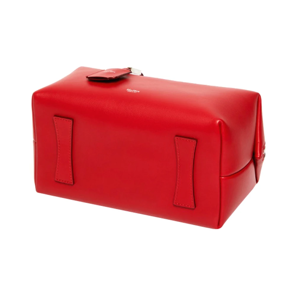 Max Mara Rode Leren Handtas Red Dames