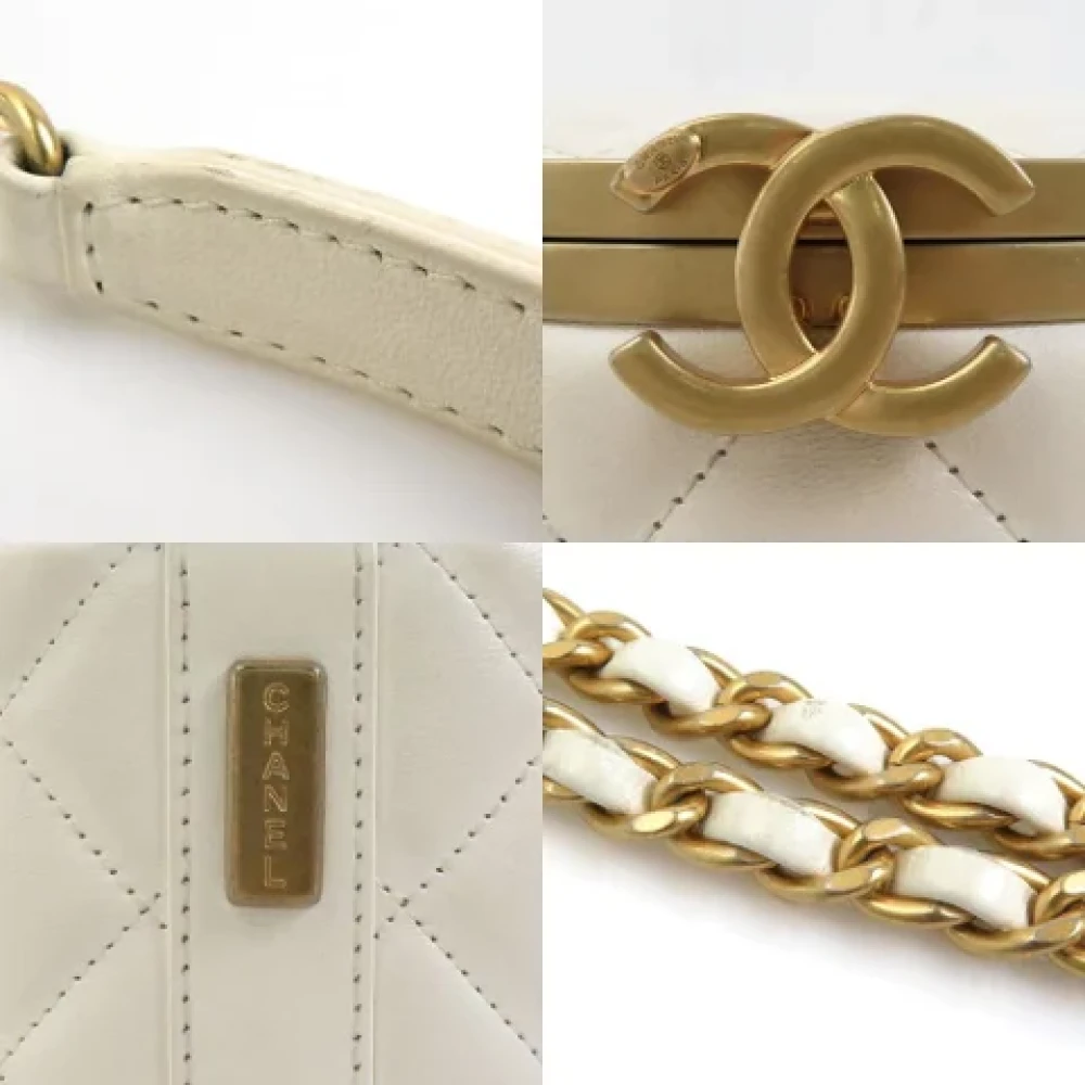 Chanel Vintage Pre-owned Leather chanel-bags White Dames
