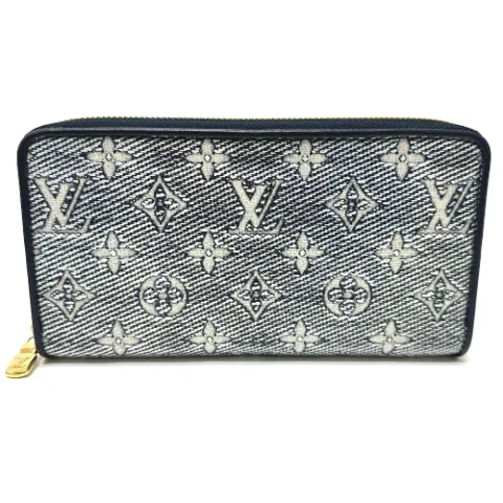 Louis Vuitton Vintage Pre-owned Fabric wallets Blue Dames