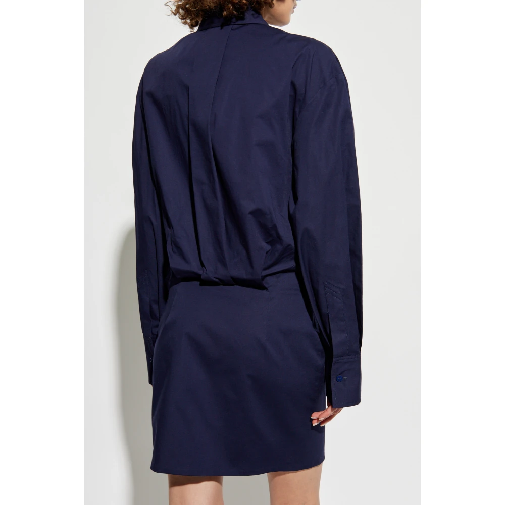 The Attico Gedrapeerde Jurk Blue Dames