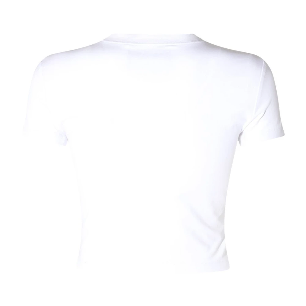 Versace Jeans Couture Jersey Stretch Slim Fit T-Shirt White Dames