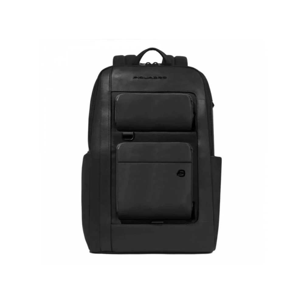 Piquadro Men's Black Stylish Zaini Backpack