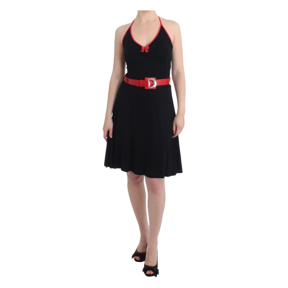 Roccobarocco Women's Black Short Dresses,, Elegant Knee-Length Dress Palladio Medium