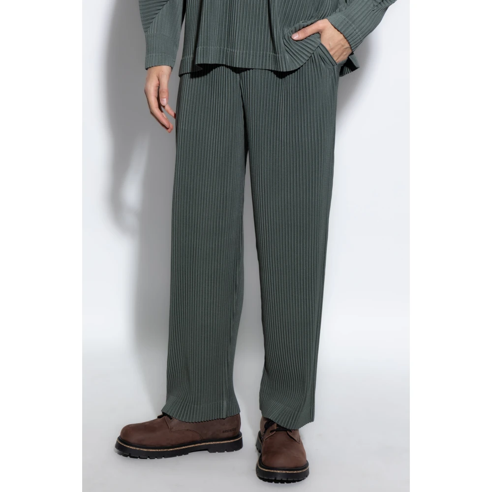 Issey Miyake Geplooide broek Green Heren