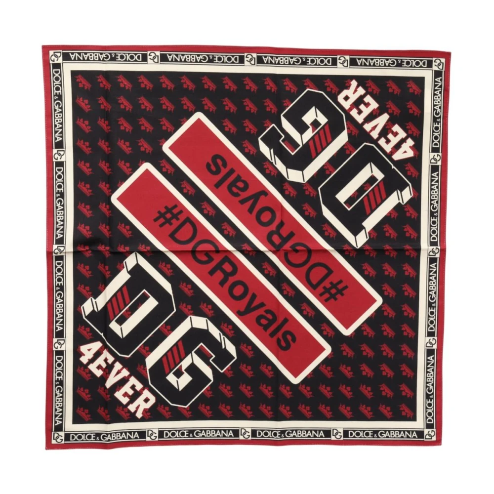 Dolce & Gabbana Mannelijk Multicolor Accessoires Heren, Veelkleurig, One Size, Vierkante Foulard Sjaal
