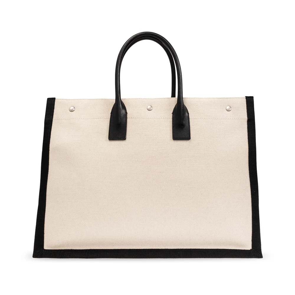 Saint Laurent Rive Gauche Large Shopper Tas Beige Heren