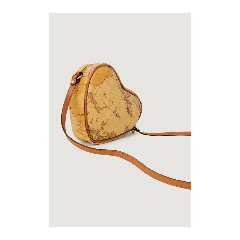 Alviero Martini 1a Classe Beige HeartShaped World Map Crossbody Beige Dames