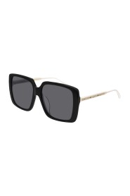 Czarne Crystal Grey Oversize Okulary przeciwsłoneczne