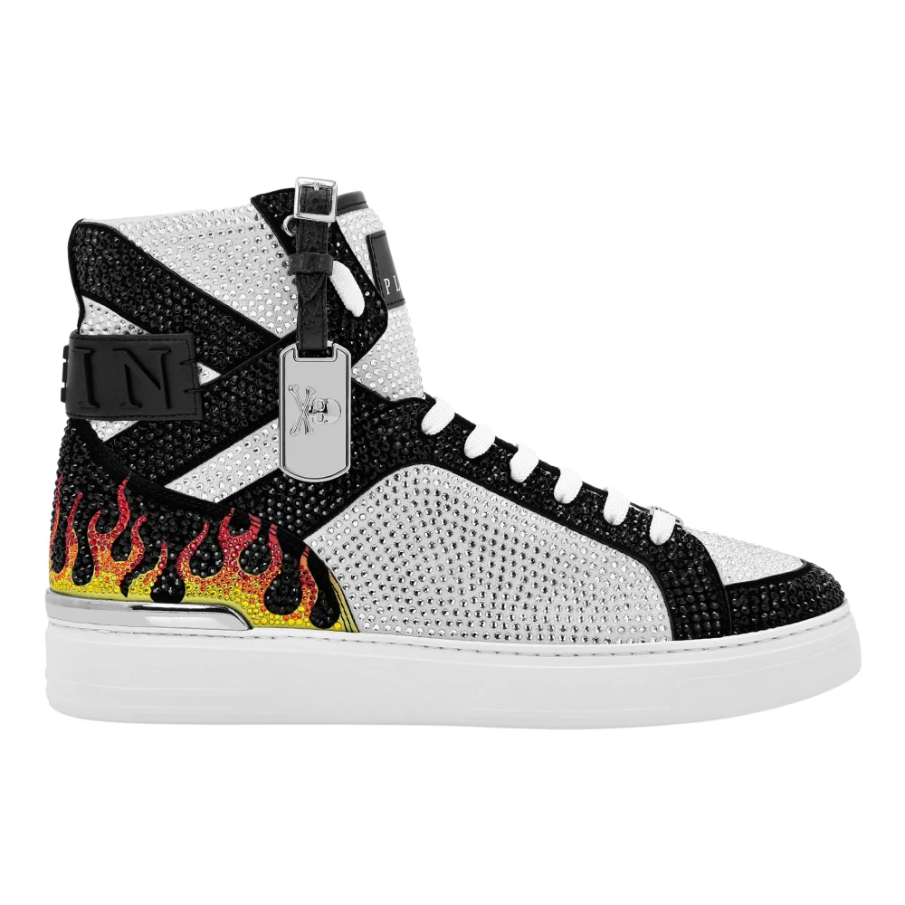 Philipp Plein Crystal Flame Money Beast Hi-Top Heren Schoenen Veelkleurig Multicolor