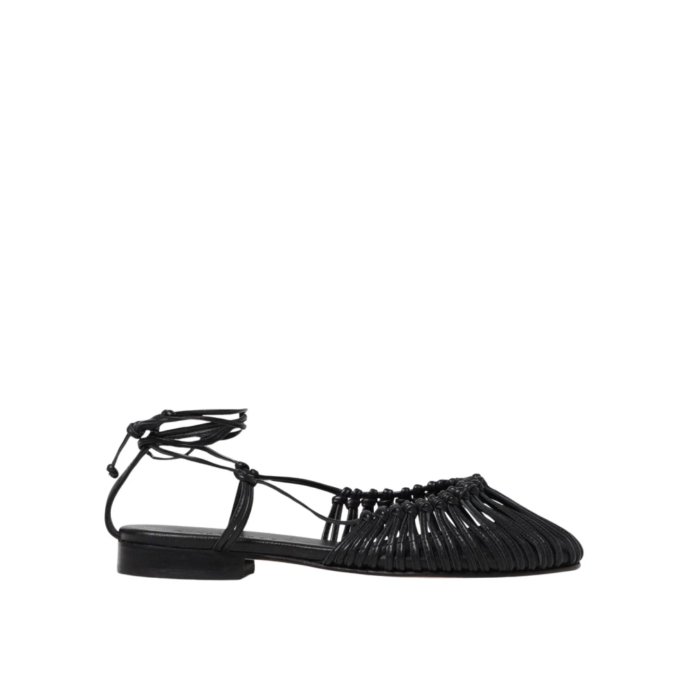 Hereu Black Knotted Ballet Flats - Female - Ballerina Shoes - 3 Uk - Shoes