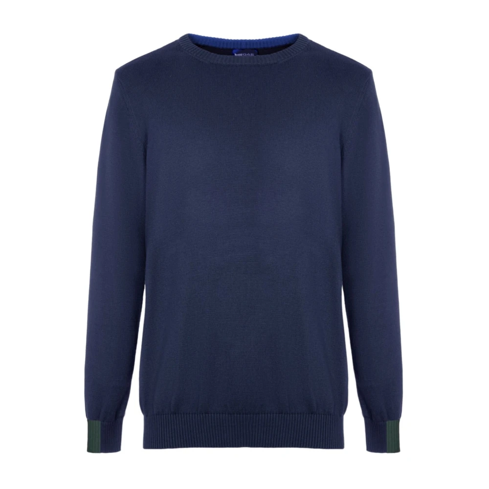GAS Ronde Hals Trui Blue Heren