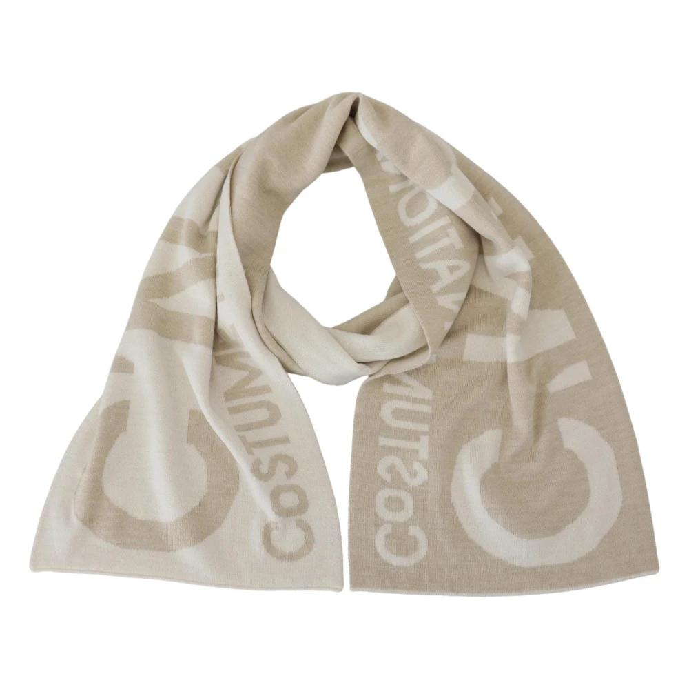 Costume National Elegant Beige Wollen Sjaal Beige Unisex