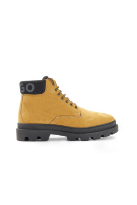 yellow-nubuck-half-boots-with-logo