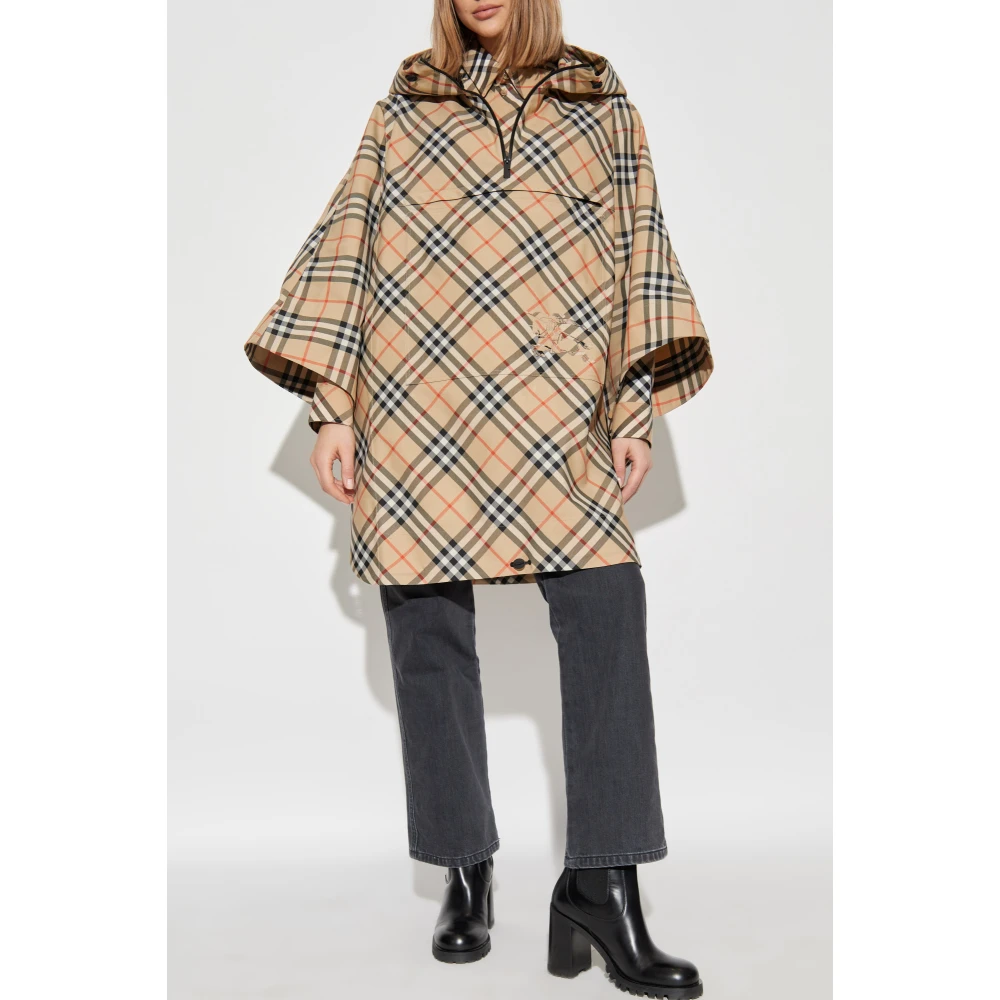 Burberry Geruite poncho Beige Dames