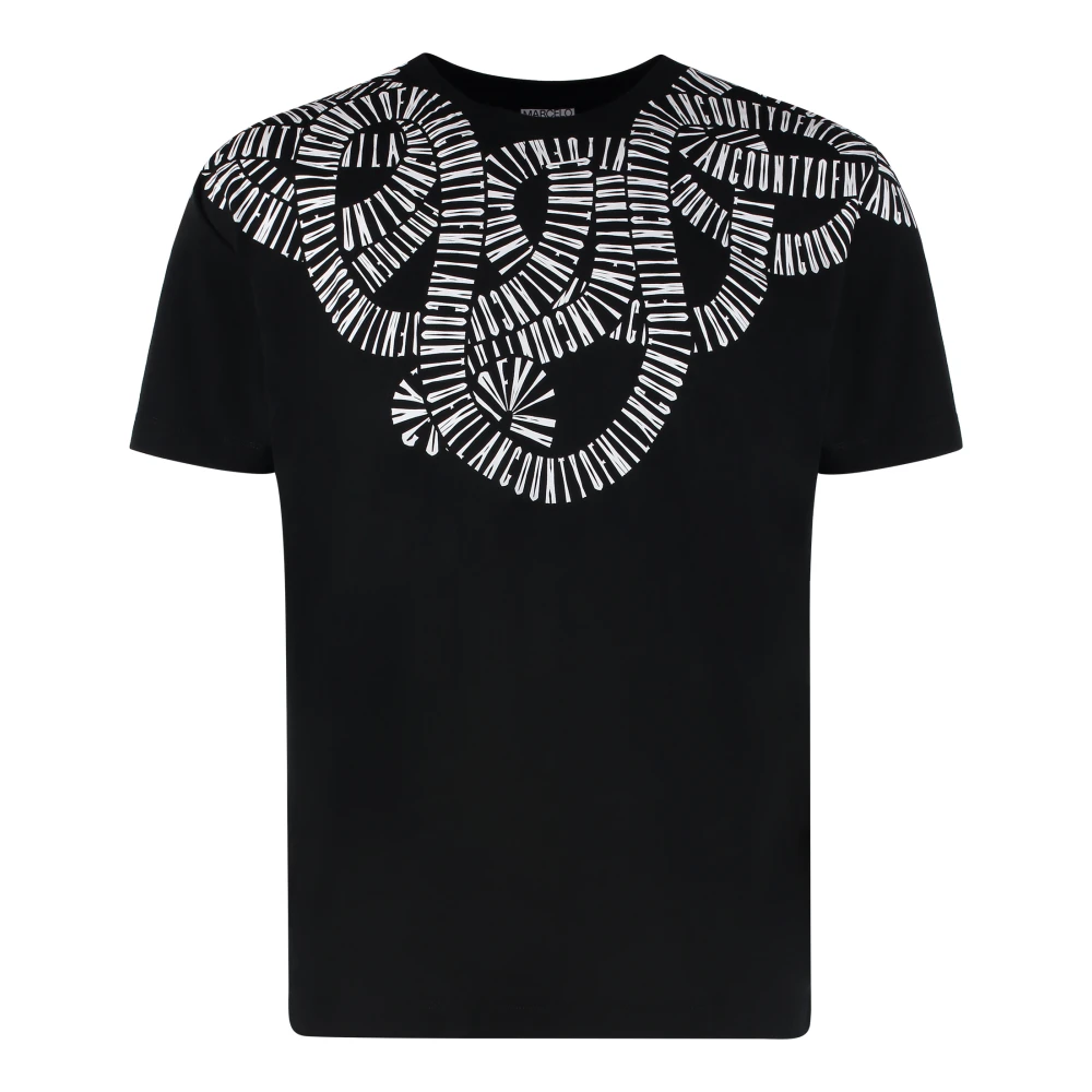 Marcelo Burlon Bedrukt katoenen T-shirt Black Heren