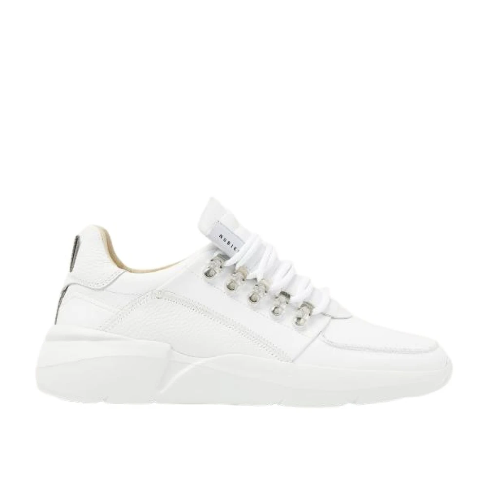 White Leather Chunky Sole Sneaker Nubikk Men s Fashion Miinto