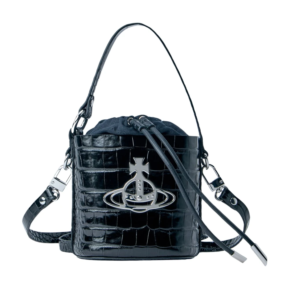 Vivienne Westwood Women's Black Daisy Drawstring Bucket Bag