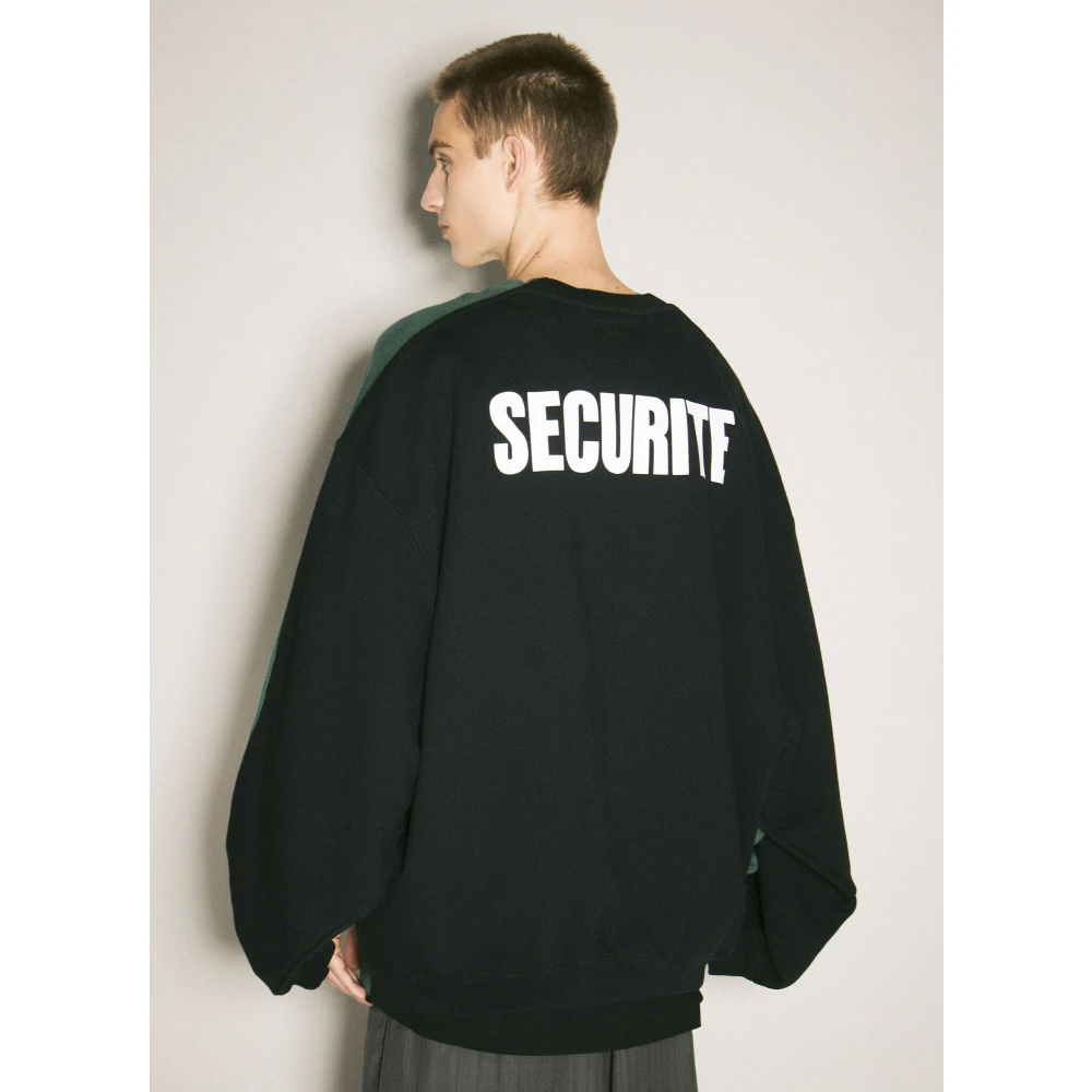 Vetements Dubbel Sweatshirt met Tekstprint Green Heren