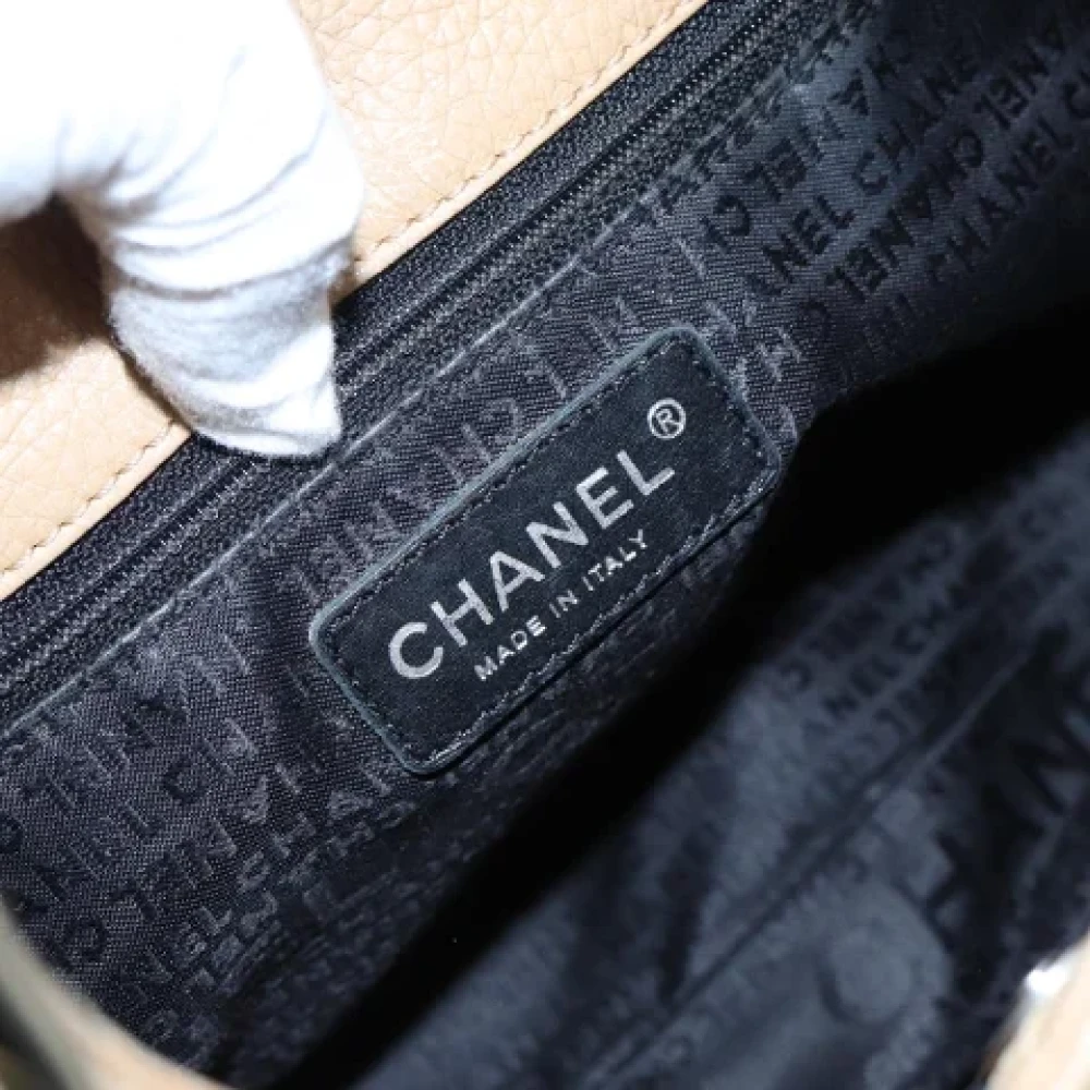 Chanel Vintage Pre-owned Leather chanel-bags Beige Dames