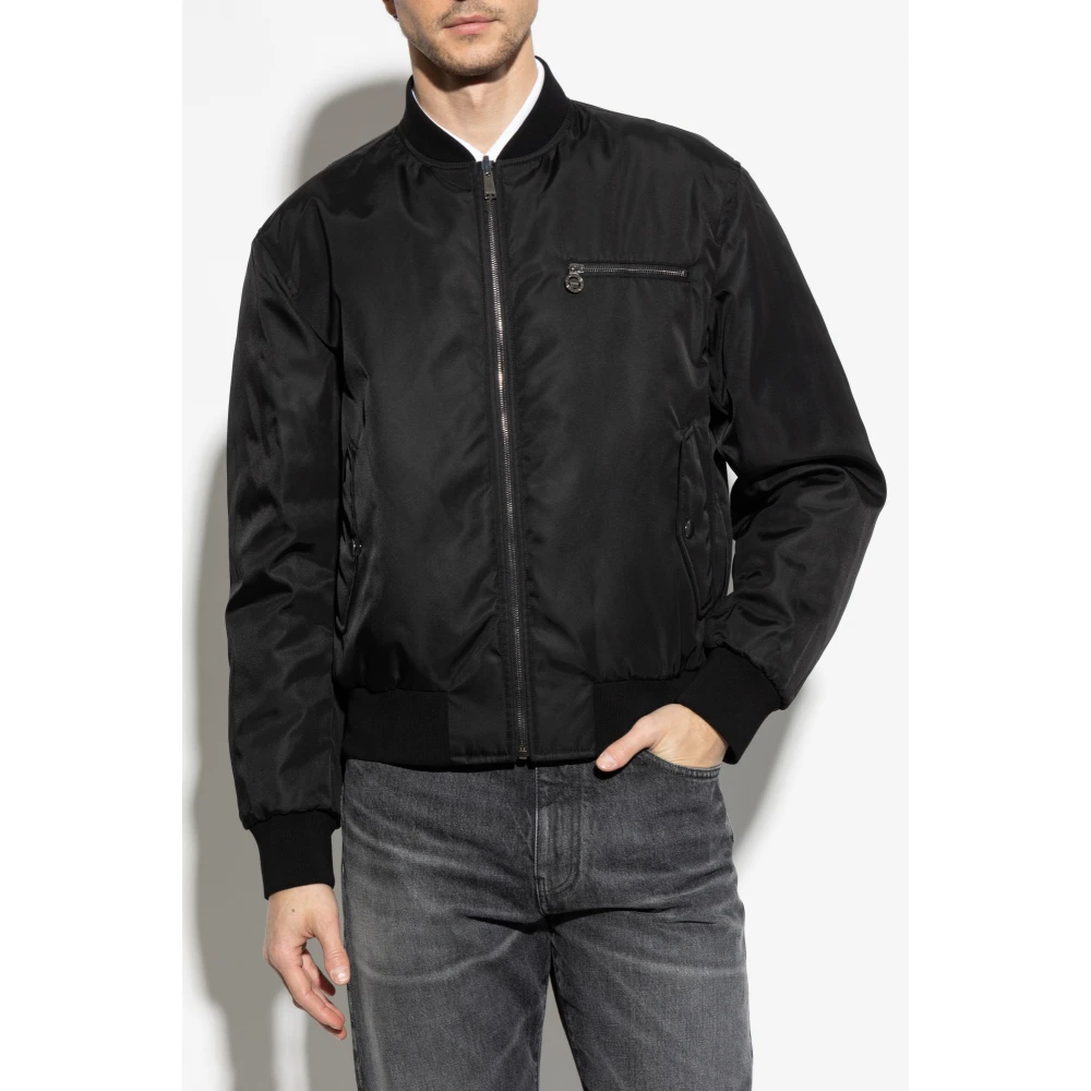 Versace Omkeerbare 'bomber' jas Black Heren