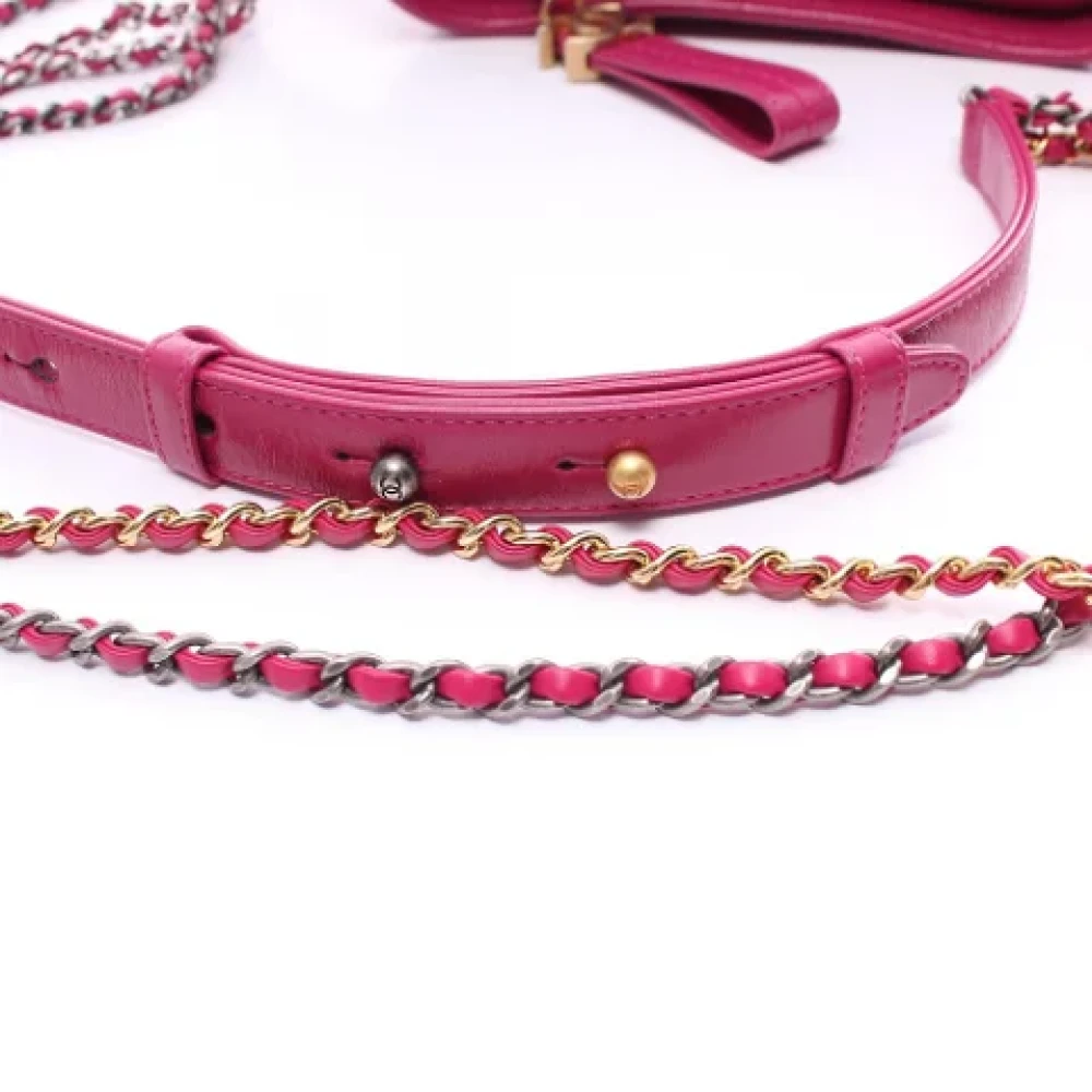 Chanel Vintage Pre-owned Leather shoulder-bags Pink Dames