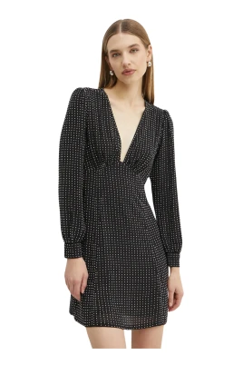 Klänning med strass i georgette